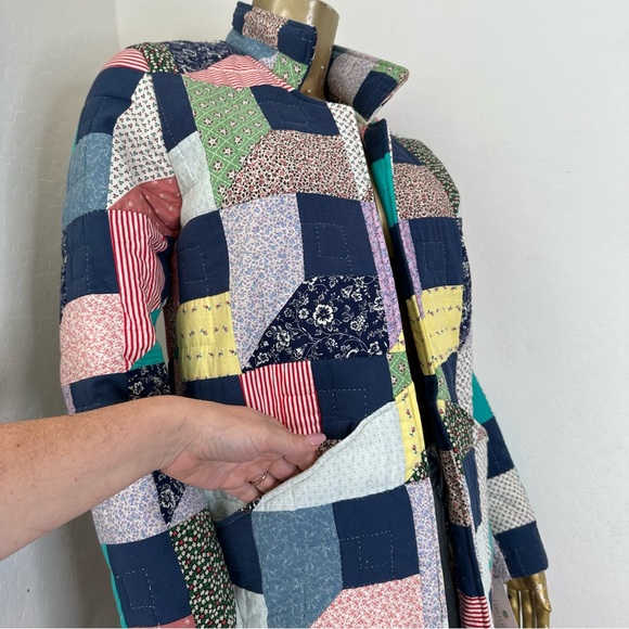 CUSTOM TAILOR-MADE PATCHWORK QUILT JACKET - Picture 8 of 12